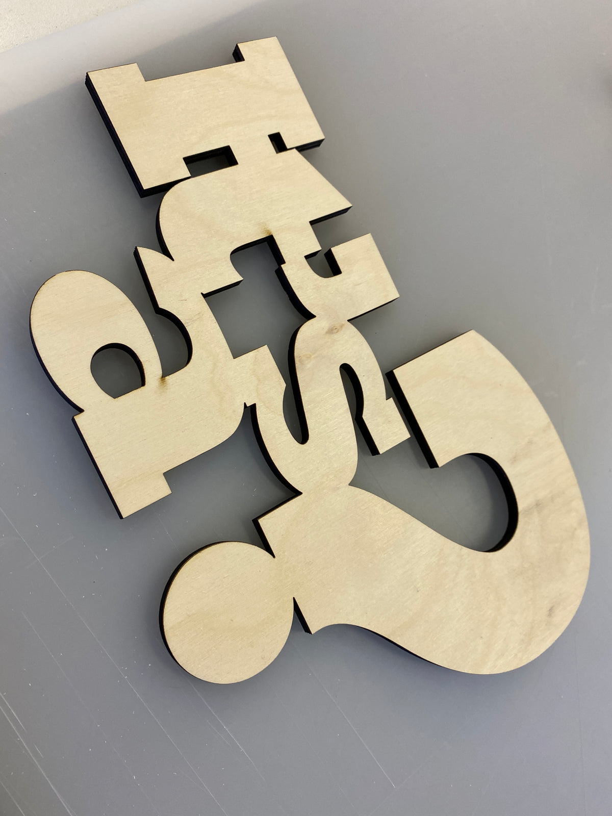 Laser Cut on Wood 1/8 or 1/4