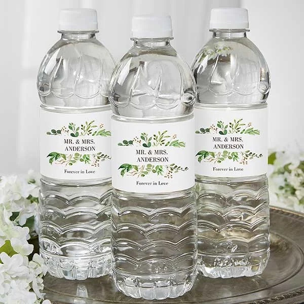 Water bottle labels